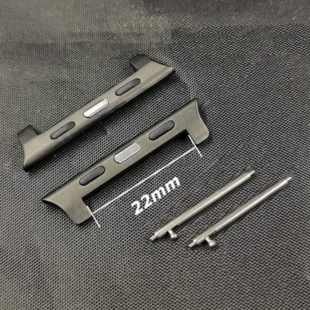 Connettore Adattatore in Titanio di Lusso per Apple Watch Ultra 49mm 8 7 6 5 4 Cinturino 42mm 44mm per iwatch serie 8 45mm Accessori Cinturino