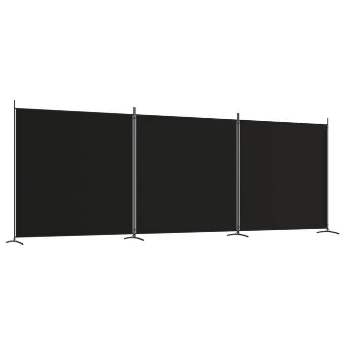 VidaXL Room Divider 3 Panels Folding Room Separator Privacy Screen Partition Living Room Decoration Black 350281