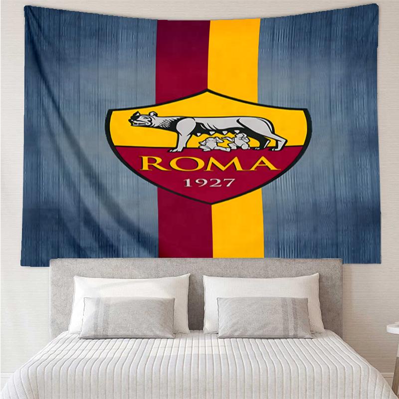 1PC Rome Football club Printed Tapestry Room Decoration Wall Hanging for Living Room Bedroom, dormitory, Birthday and Christmas gifts