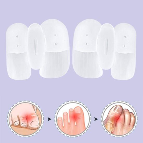 1 Pair 2-Hole Toe Separator Orthopedic Bunion Valgus Hammertoe Corrector