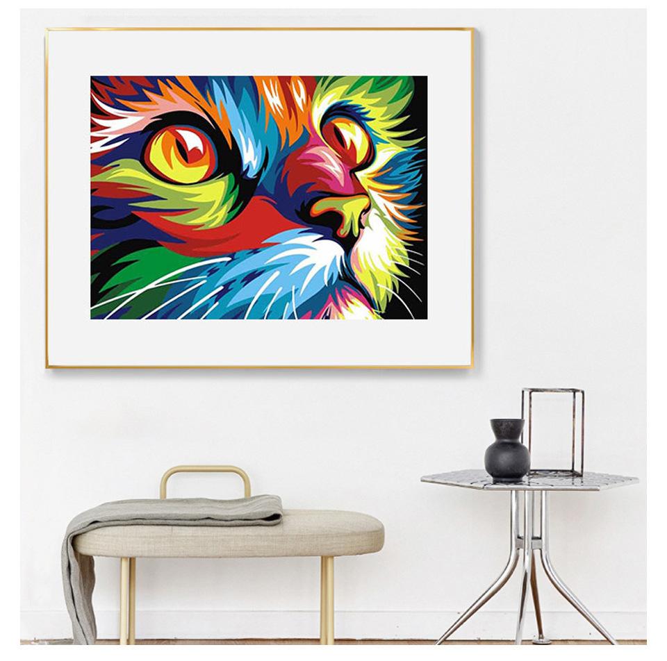 5D Diamond Painting DIY Full Diamond Colored Animal Cross Stitch