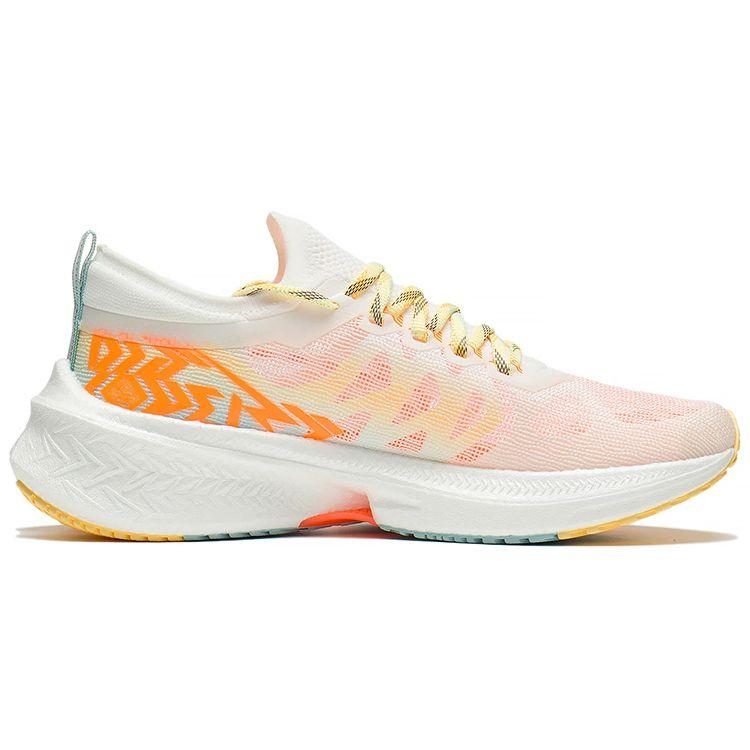 Li Ning Feidian Discovery One-Piece Woven High-Rebound Racing Running Shoes Women Running Shoes Orange White Blue ARMS008-5