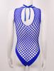 Woman's Fishnet Mesh Sheer High Cut Thong Leotard Bodysuit Sleeveless Lingerie