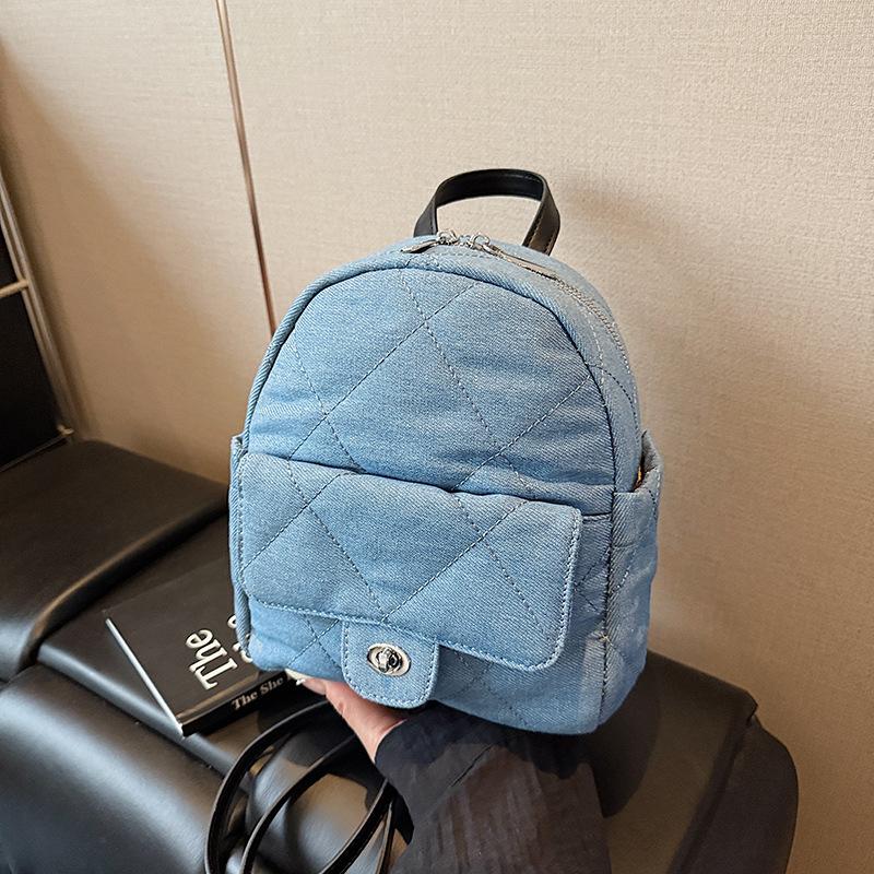 Rauten-Ketten-Rucksack Damen-Tasche neue trendige Mode vielseitig College-Student Klasse Pendeln Umhängetasche