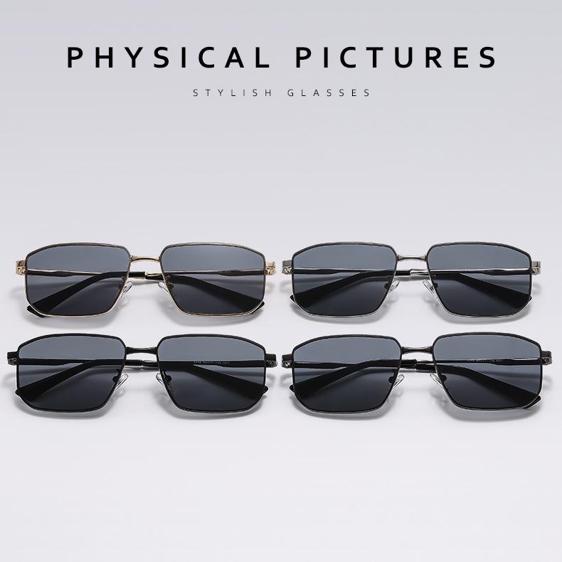 Red Wolf 2024 Nylon Polarized Sunglasses with Angular Square Frame, Single Bridge, and Myopia-Compatible Open Top - Model HL2275.