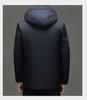 Men's Fashionable Hooded Winter Jacket with Detachable Liner - 90% Duck Down, Cold-Resistant, Ideal for Middle-Aged