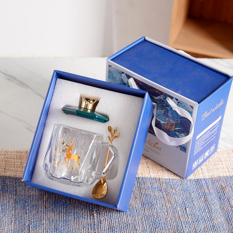 Ceramic 55° Temperature-Control Mug Set with Lid & Gift Box