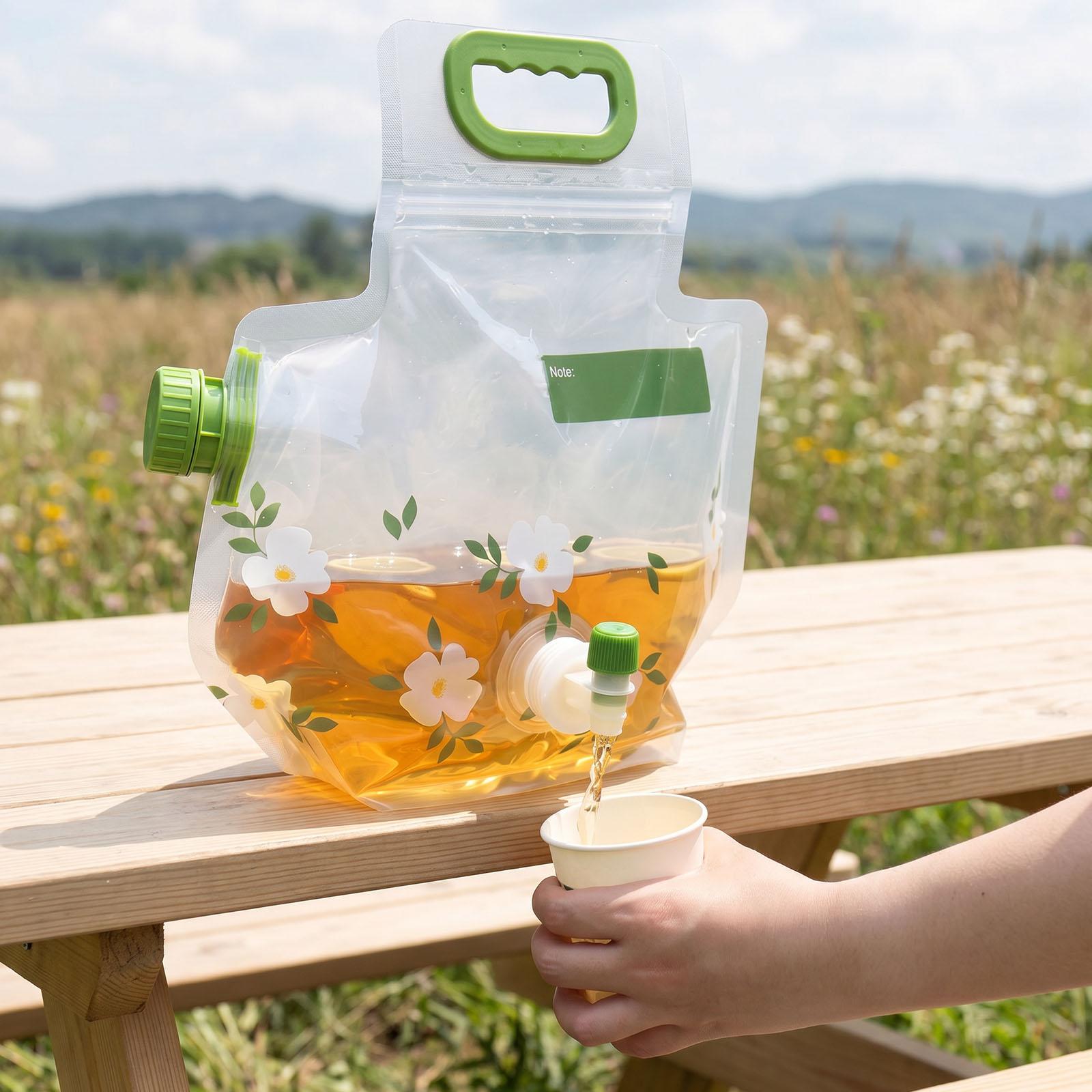 Water Container Bag Freezable Collapsible Water Storage Bag 3.8L Large Capacity for Sport Camping Riding Mountaineer Backoacking China Mainland