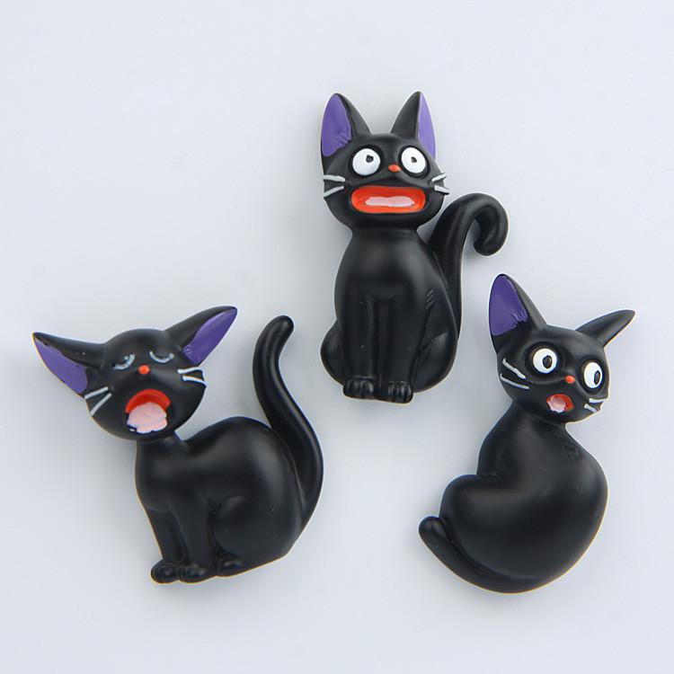 Service Kiki Delivery Jiji Cute Black Cat Magnetic Refrigerator Decoration