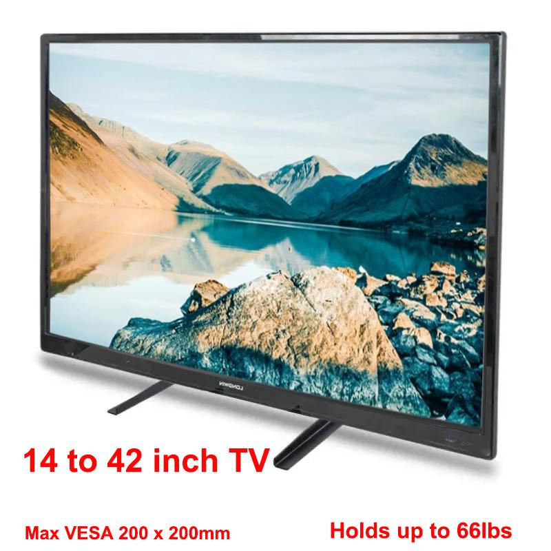 

Universal TV Large Stand Height Adjustable Base for Most TVs Up to 75 Max VESA 600x400 mm Leg Stand Holds up to 110 lbs