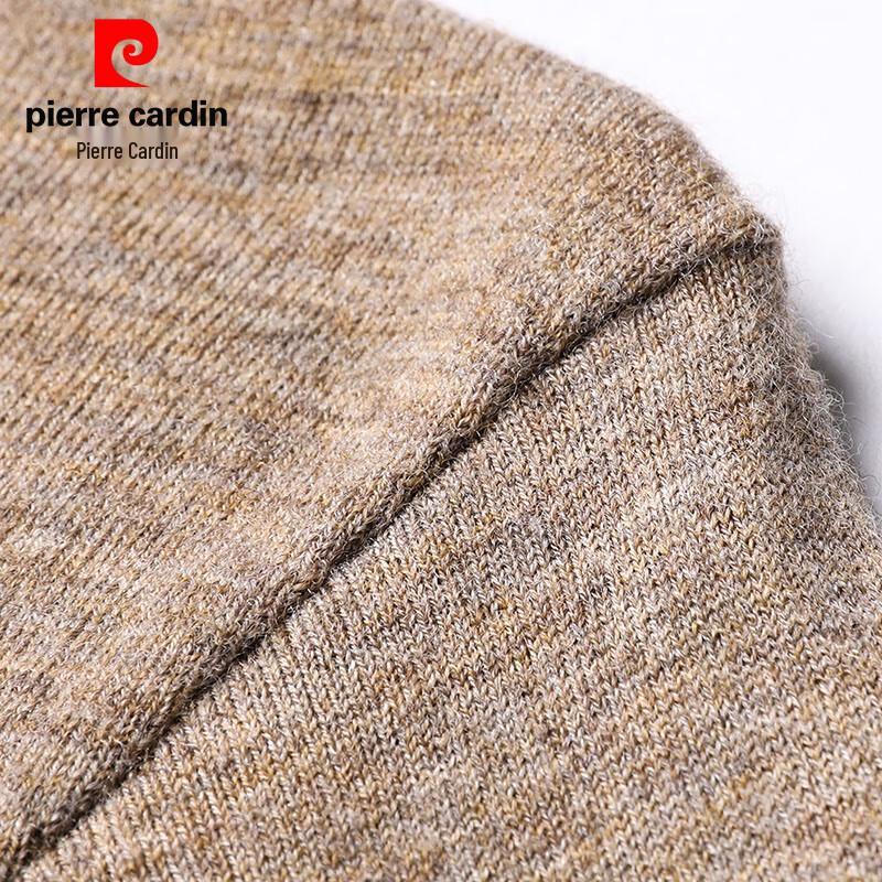 Pierre Cardin Men's 100% Pure Wool 3/4 Sleeve Semi-High Collar Sweater