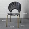 Household Shell Chair Solid Wood Simple Leisure Dining Chair Creative Restaurant Backrest Chair