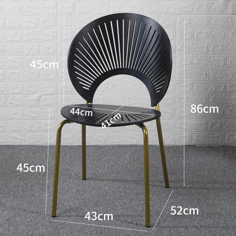 Household Shell Chair Solid Wood Simple Leisure Dining Chair Creative Restaurant Backrest Chair