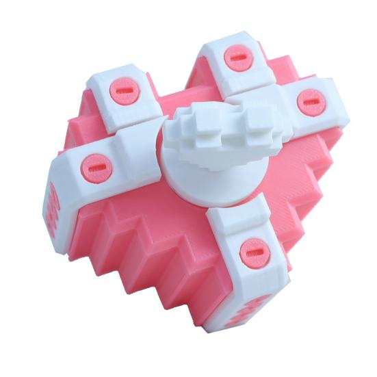 Ärgerliche Geschenkbox mit Schrauben 3D-gedruckte Valentinstags-Herzförmige Geschenkbox Urkomischer Geldkartenbehälter Lustiges Streichgeschenk