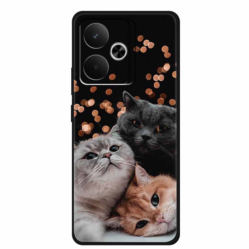 For Realme GT7 GT 7T Phone Case 7 T Bag Black Silicone Soft Back Cover Case For Realme 14 4G 15 Pro Cases Coque Protective Shell