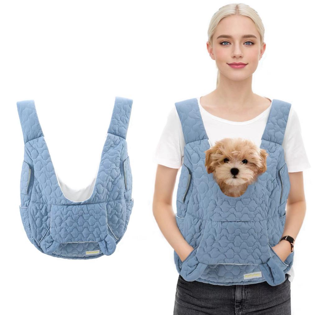 Haustiertragetasche Extra Große Kapazität Brustrucksack Hund und Katze Outdoor-Tasche Wasserdicht und Windabweisend Tragbare Haustiertasche