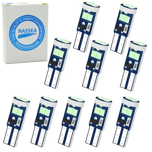 

NASSKA T5 74 73 2723 2721 W3W LED Bulb Gauge Dashboard Light for 12V Vehicles High Brightness Non-polar SMD2016 Chip 6-unit/1 Bulb, Meter Bulb Pa