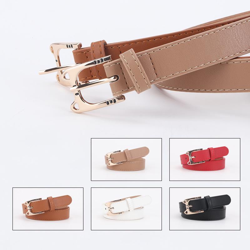 

New Cute Korean Style Cat Buckle Leather Belt for Ladies белый