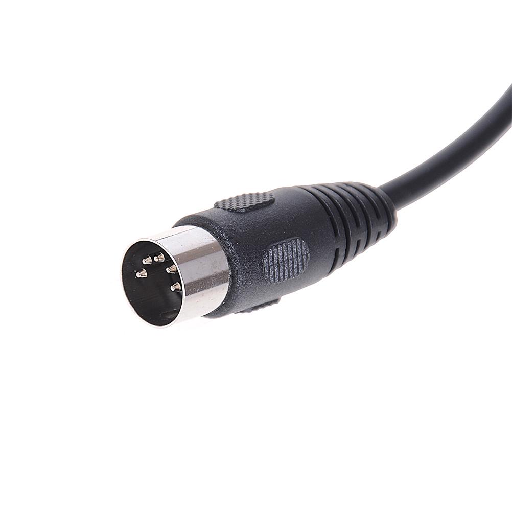 1X 50 cm 5 pins Midi Din Y splitterkabeladapter 1 hannplugg til 2 hunnkontakt