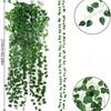 12/24Pcs Artificial Ivy Leaves  Greenery Garland Fake Watermelon Vine Hanging Plants for Wedding Party Decoration
