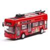 Moda 1 :50 London City Tram Bus Model ze stopu, symulowane odlewanie ciśnieniowe dźwięk i światło autobus typu pullback, zabawki dla dzieci, darmowa wysyłka