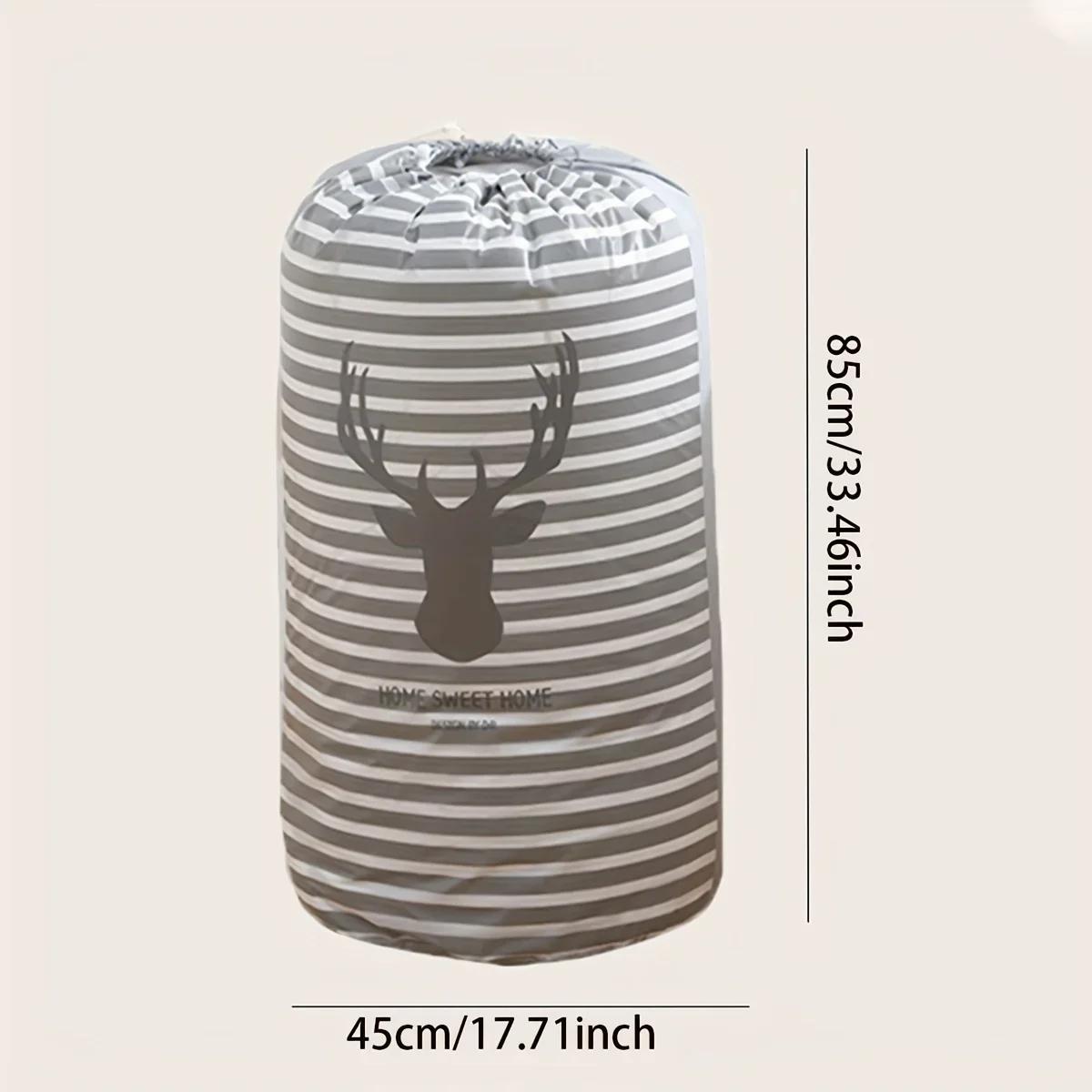 

1PC Cartoon Bear Collapsible Storage Bag Beam Port Organizer Clothes Blanket Baby Toy Basket Container Quilt Travel Bags серый