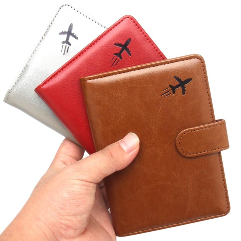 

PU Leather Business Storage Bag Multifunctional Passport Clip Anti-theft Passport Holder Men