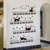 Music Notes Cat Piano Living Room Bedroom Warm Background Wall Stickers