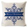 Home Decor Christmas Snowflake & Plaid Pattern Cushions Pattern Cushion Cover Suitable For Sofa Bedroom Car Pillow Cover