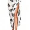 Long mesh beach wrap dress, sexy bikini one-piece scarf for women