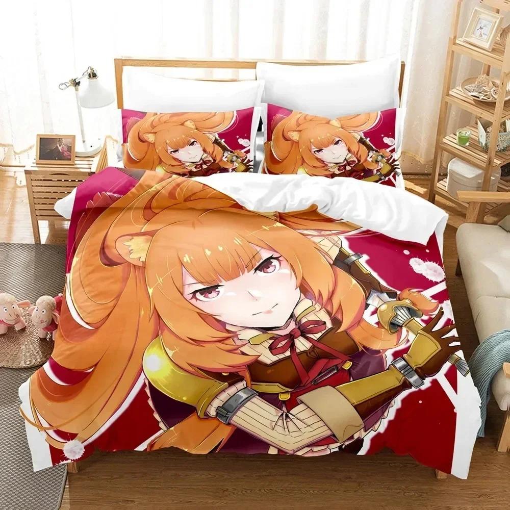 Anime The Rising Of The Shield Hero Bedding Set Bedroom Soft Modern Bedspreads Comefortable Duvet Cover Quilt Cover Pillowcase