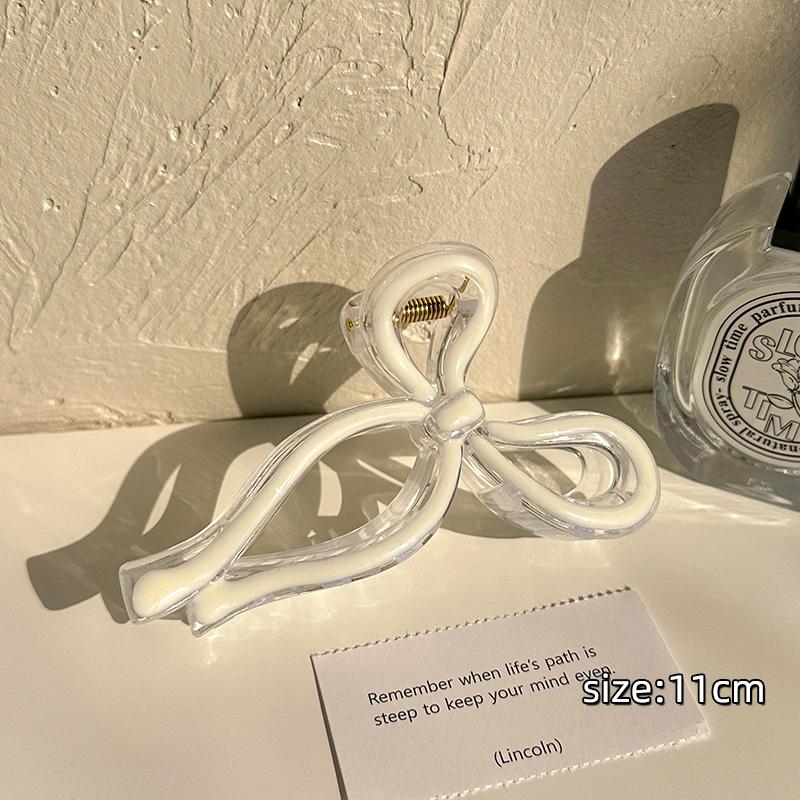 

AWAYTR бант с хвостиком, большой коготь, аксессуары для волос в форме краба для женщин, однотонные акриловые заколки с бантом, заколки для волос, заколки для девочек