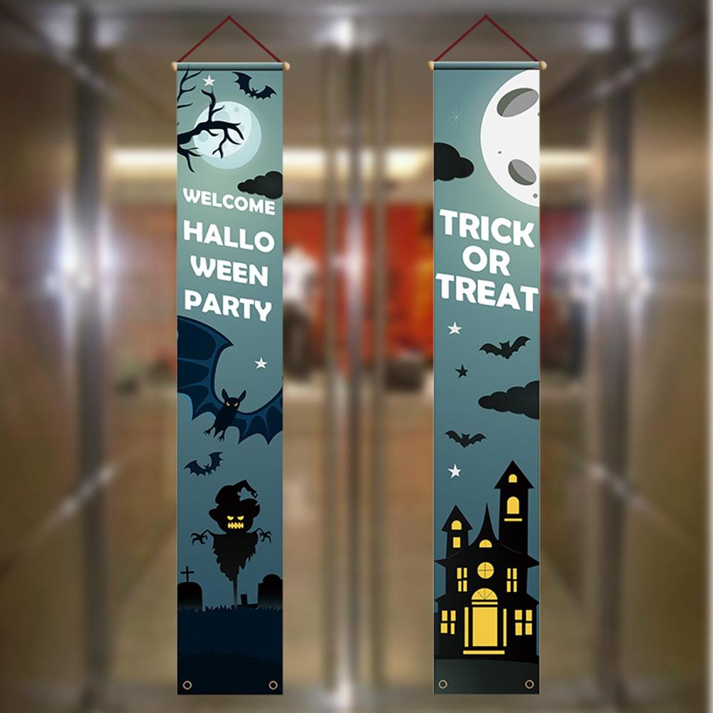 T02C!Halloween Decorations Porch Signs,Welcome Banner Hanging Bunting Flag, Halloween Hocus Pocus Decorations