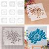 Large Flower Stencil Template Reusable Plastic Painting Template for