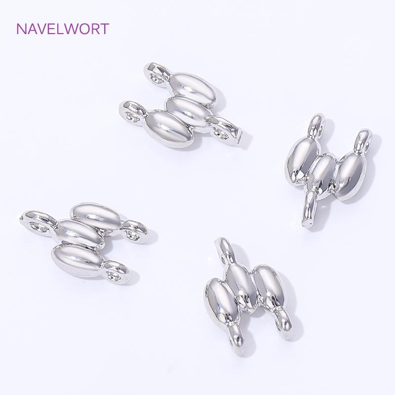 11mm*7mm 18K Gold Plated Brass 2-row Connectors For Bracelets Making,Connectors For Jewelry,DIY Necklaces Making Accessories