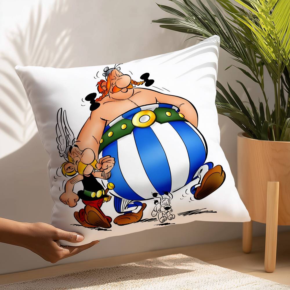 Adventure Comic A-Asterix O-Obelix Pillow Case Plush Fabric Soft  Pillowcase Double Sided Print Cushion Cover Household Gifts