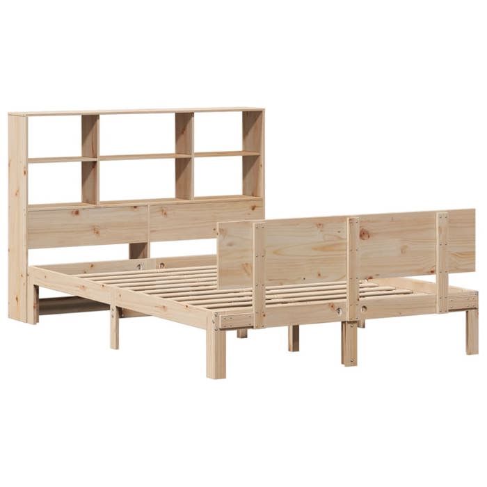 VidaXL Lit bibliothèque sans matelas 120x190 cm bois de pin massif 3322654