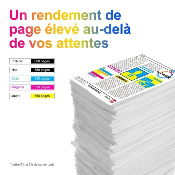 550 551 XL Cartouches d'encre UNIWORK 20 Pack Compatibles pour Canon PGI-550/551XL pour Pixma MX725 MX920 MX925 iX6850 iP7200 iP7250