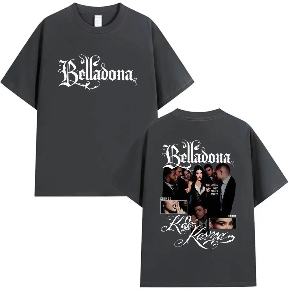 Singer Kenia Os K De Karma Belladona Tour 2026 Graphic T Shirts Men Women's Vintage Fashion Oversized Cotton T-shirt Streetwear Y2K
