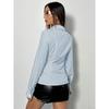 Damen Einfaches Gestreiftes Button-Down Slim Fit Langarmhemd Arbeitsweg Button-Kragen Hemd Streetwear Herbst/Winter