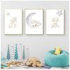 Pittura nordica Kid Decorazione camera da letto per bambini Cartoon Baby Animal Picture Sheep Nursery Poster e stampa Wall Art Canvas