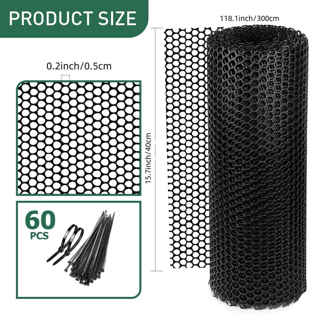 Durable Black Breeding and Protection Net for Chickens: Thickened Plastic Fence with Foot Pads for Balcony Use