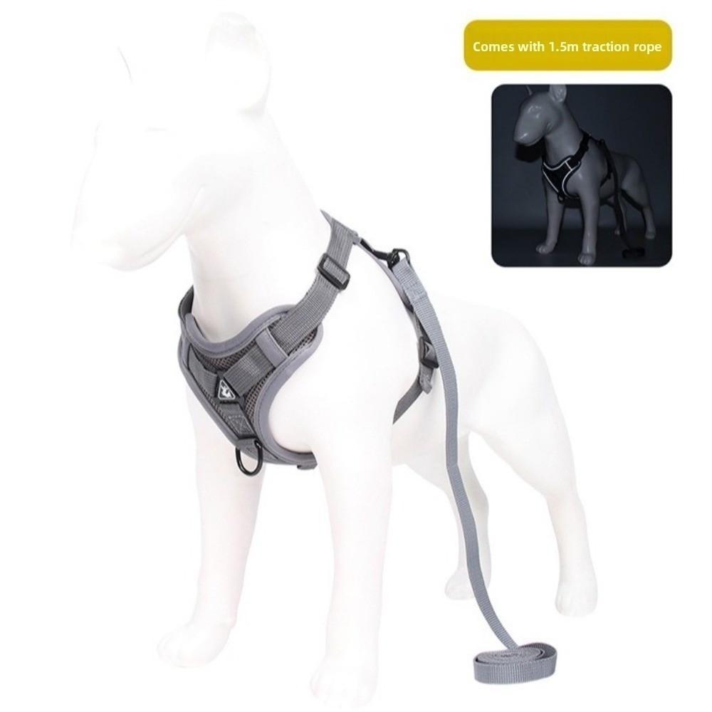 Adjustable Mesh Pet Harnesses Reflective No-Pull Chest Strap Anti Loss Dogs Accessories  Outdoor
