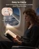 Glocusent Reading Light, Clip-on Light with 26 LEDs, 5 Warm Colors & Stepless Dimming, Long-Lasting, Perfect for Reading in Bed, Rechargeable Clip-on
