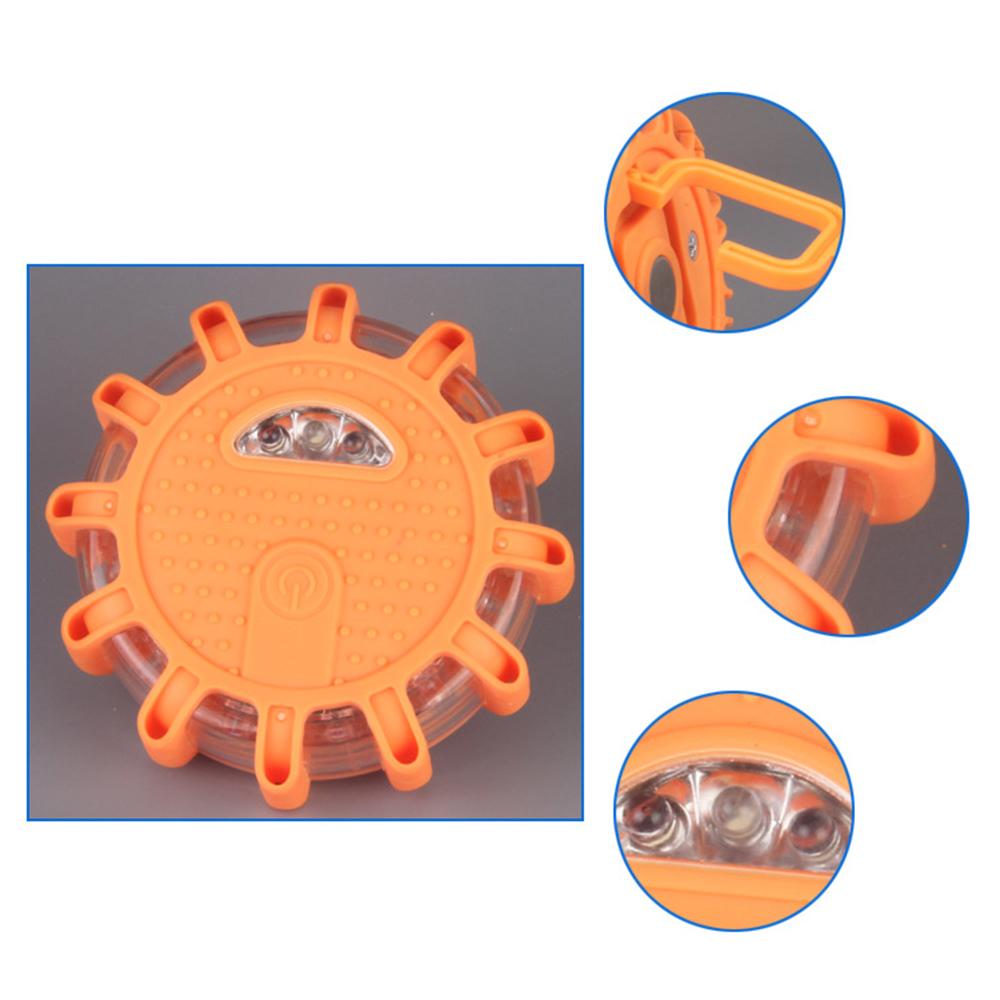 Auto LED Warnleuchte Straßenfackel Notlicht Scheibe Sicherheitsblitzlicht Pannenleuchte Magnetfußleuchte mit Batterien