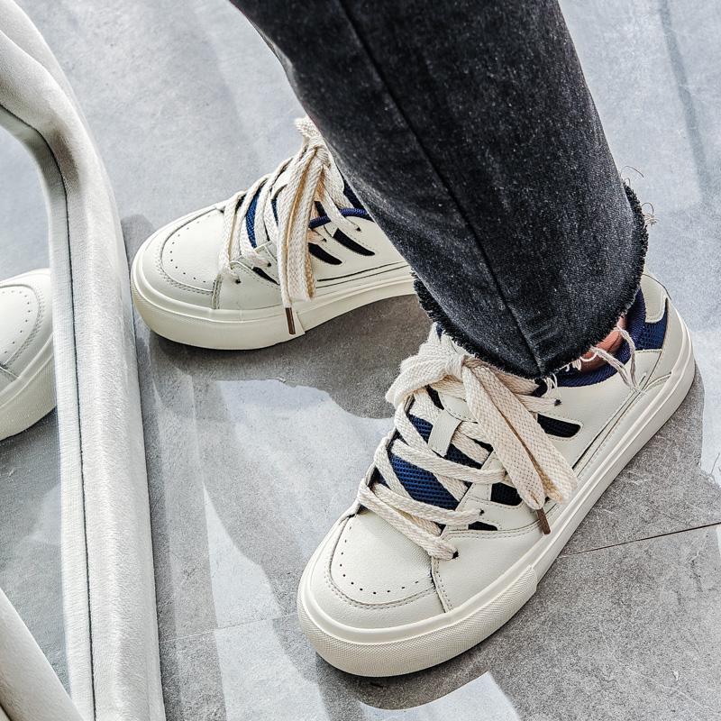 Mens White Board Shoes New Casual Men's Low Cut Fashionable Thick Soled Height Increasing Casuales Trendy Durable Sports Board