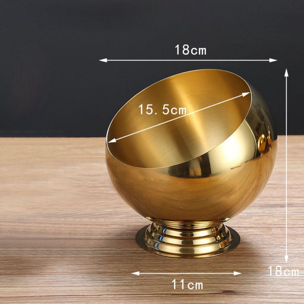Large Capacity Coffee Pod Holder Stainless Steel Gold Color Coffee Capsule Holder Wide Mouth Multifunctional Usage Storage Bowl