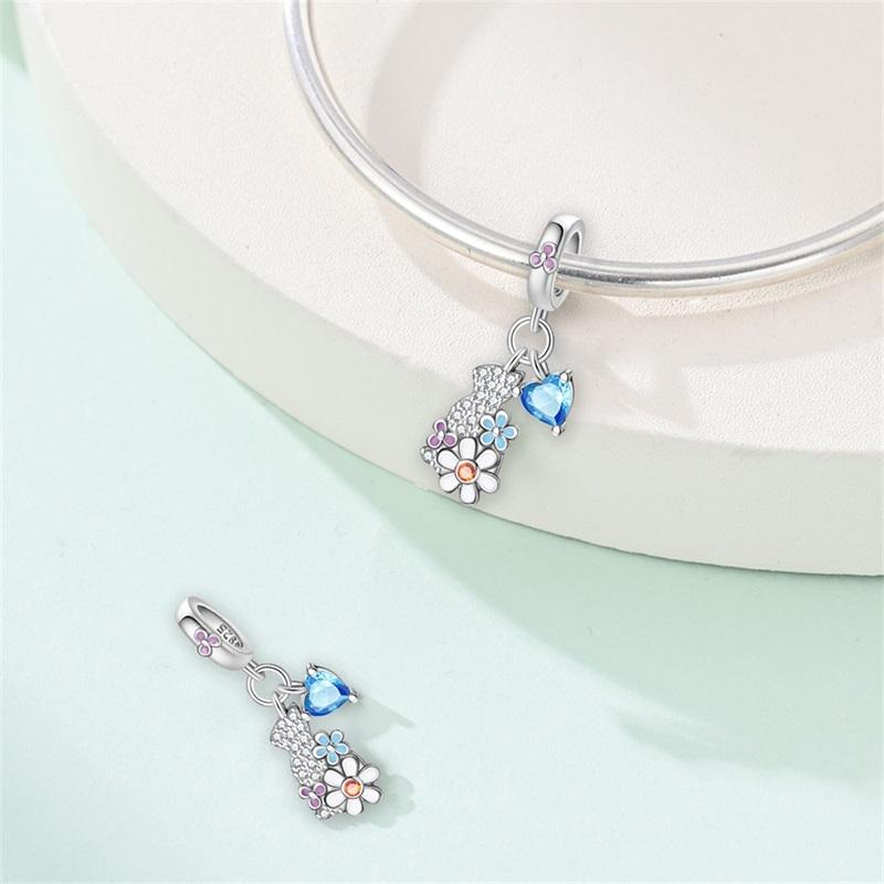 S Copper Charms Beads Pendantcat Animal Fit Original Bracelet Women Jewelry