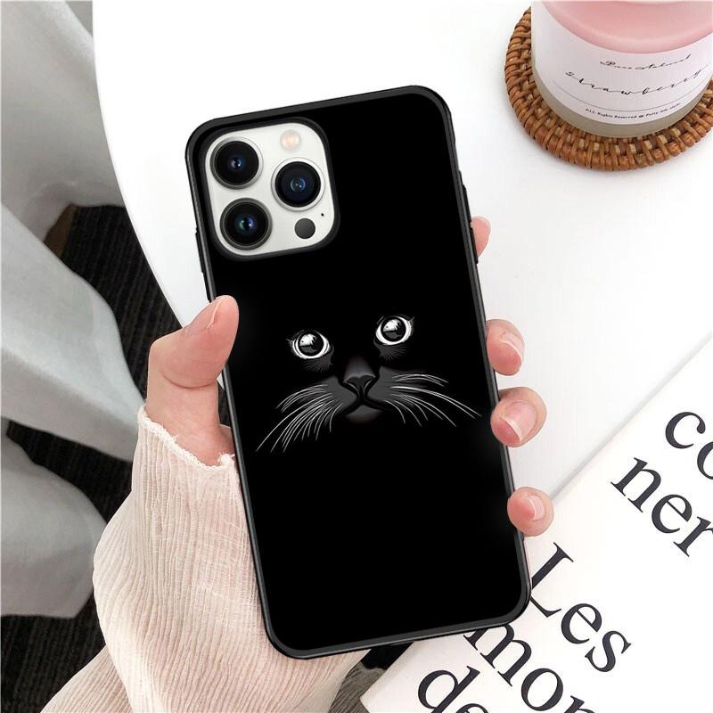 Husă pentru telefon Black Cat Staring Eye pentru iPhone 14 13 12 11 Pro Max Husă pentru iPhone 14 13 Pro XS MAX X XR SE2 8 7 Plus