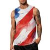 Mens Sleeveless Casual Tank Top with Abstract Paint Print Athletic Fit Breathable Lightweight Sports Vest for Summer Workout Gym Training